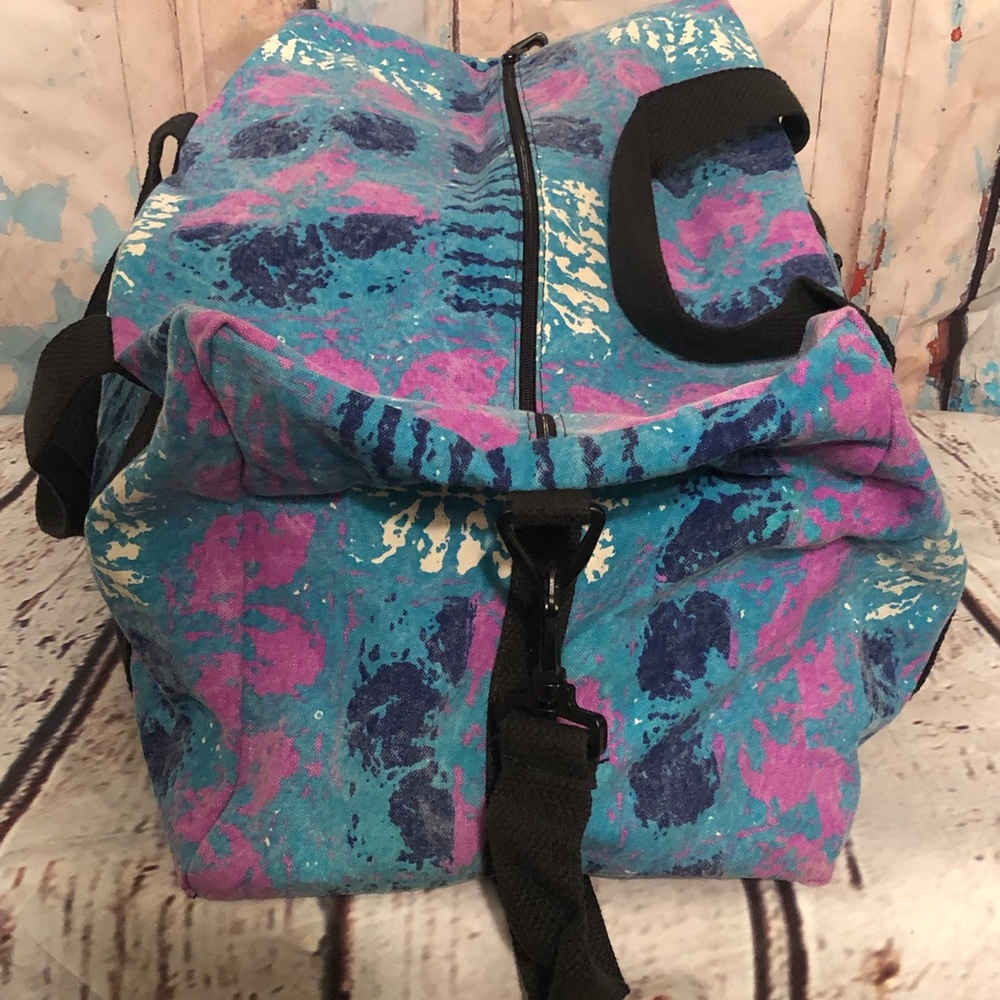 🛑Sold🛑Newport Canvas Company Duffle Bag Large Over Size Travel Bag Tie Dye USA - Picture 4 of 7